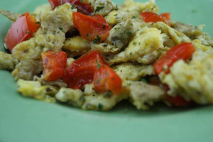 Scrambled Eggs with Ham & Bell Pepper