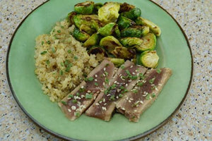 Sesame-Ginger Ahi Tuna & Sprouts with Quinoa