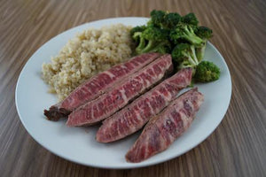 Lemon-Pepper Lamb with Quinoa & Broccoli