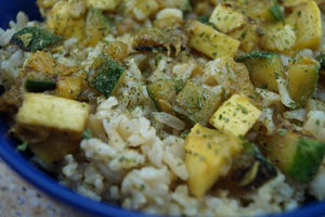 Simple Quinoa Bowl with Squash and Zucchini