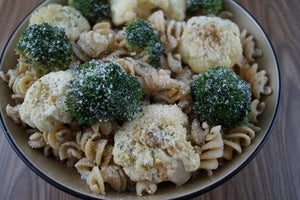 No-Guilt Pasta with Broccoli, Cauliflower & Ground Turkey | Skillit Cooking